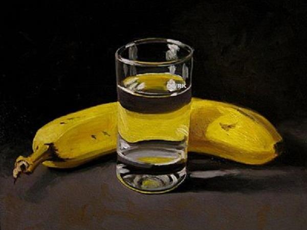 What happens when you eat a banana and drink a glass of water in the morning?