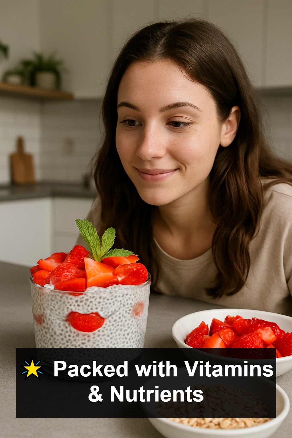 Strawberry and Chia Seed Detox Drink