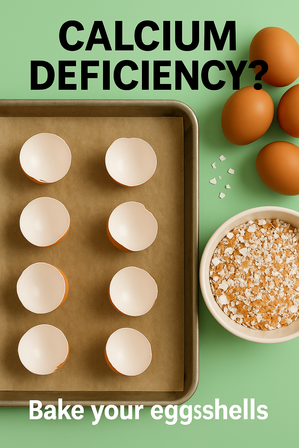 Don't throw away eggshells, rather bake them