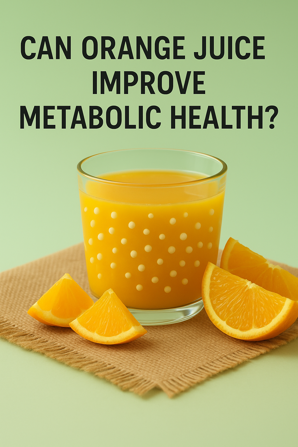 Can orange juice improve metabolic health?