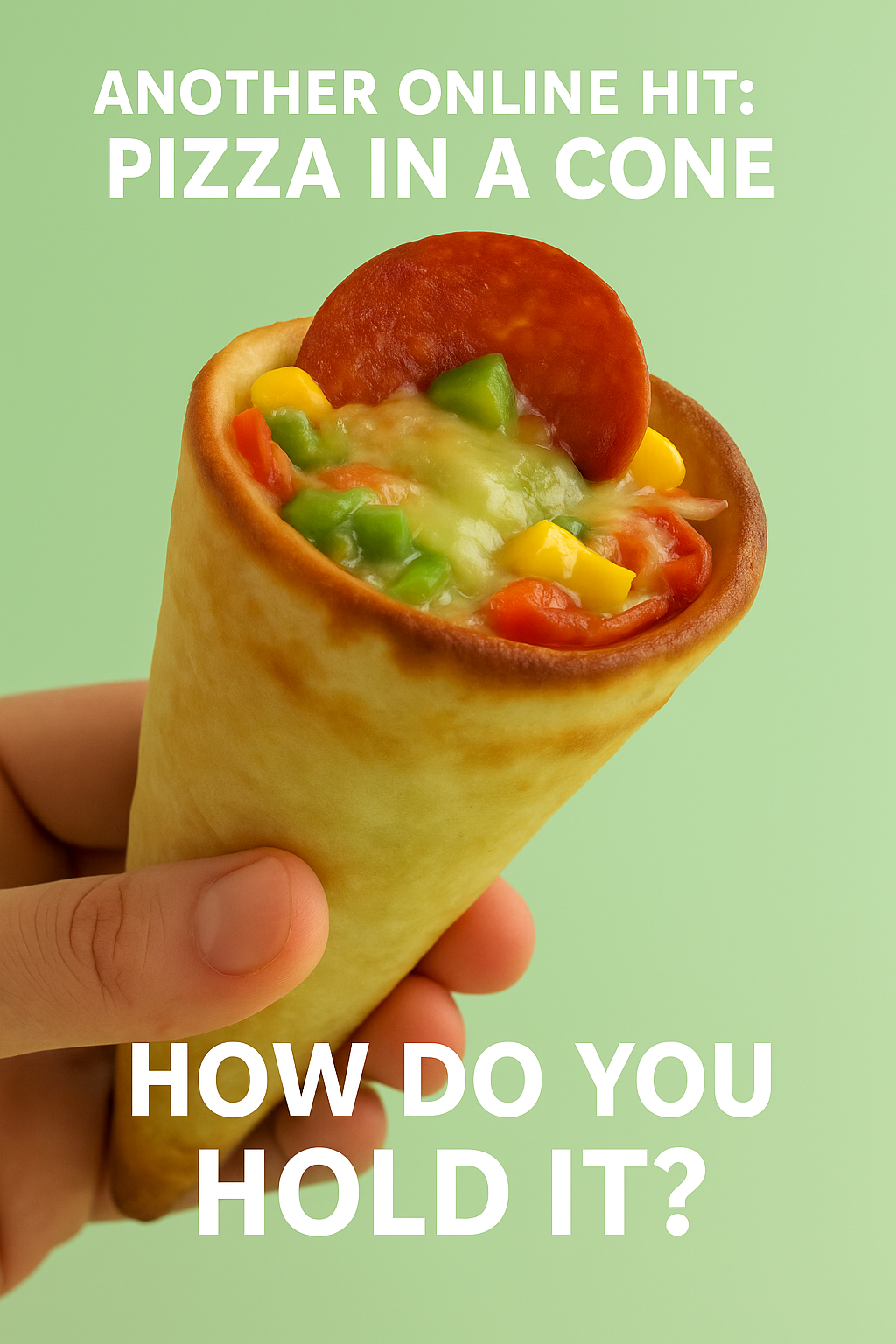 Another online hit: pizza in a cone