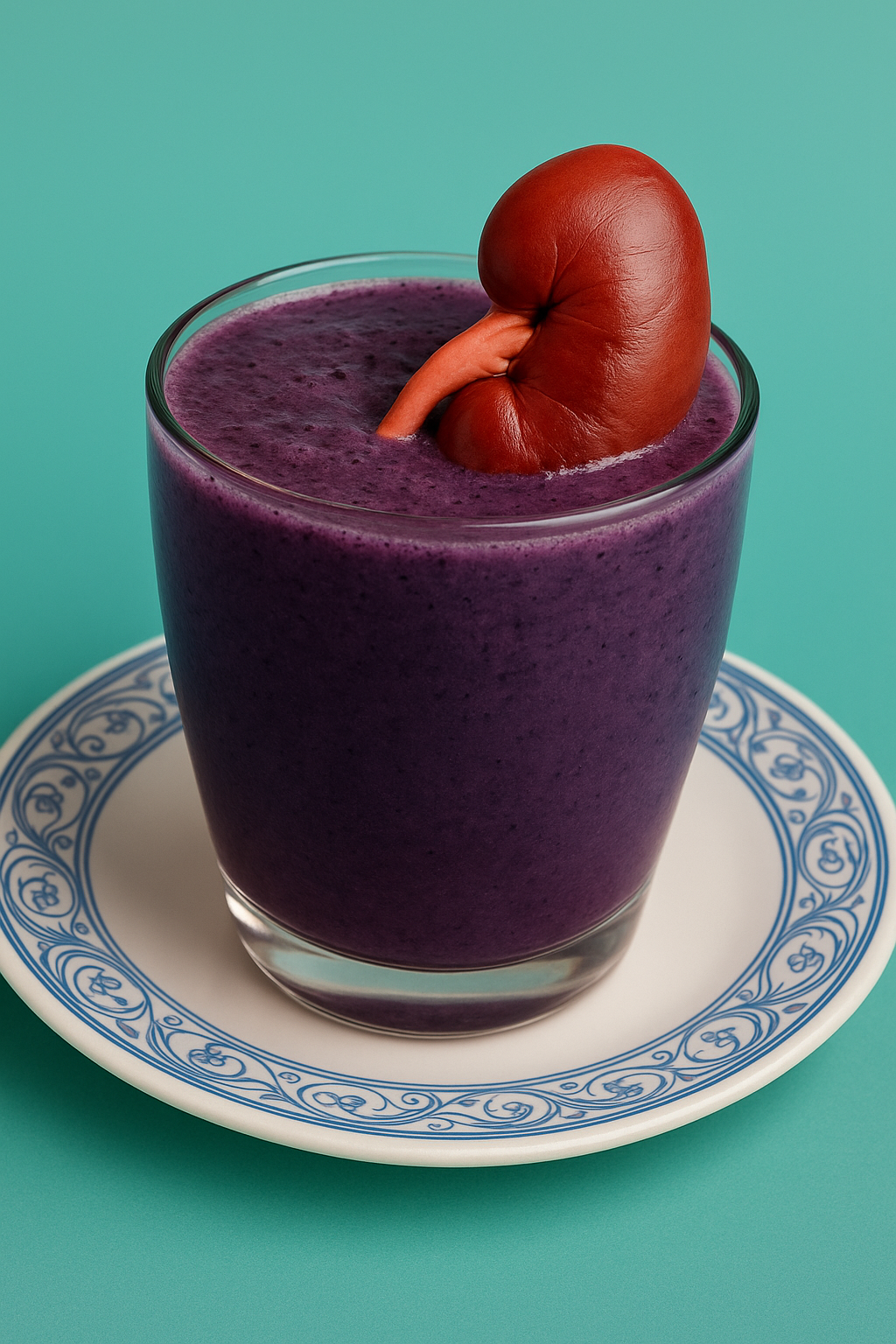 A dark blue drink made from blueberries, once recommended by famous nutritionists for weight loss, nowadays we drink it for a completely different reason