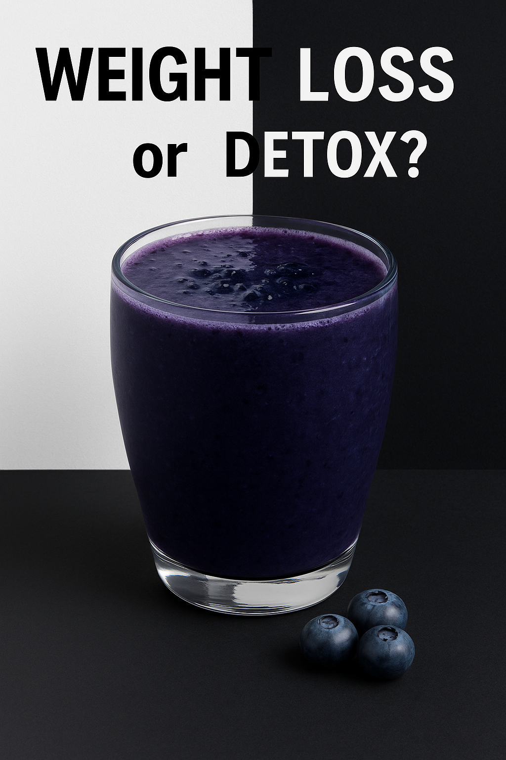 A dark blue drink made from blueberries, once recommended by famous nutritionists for weight loss, nowadays we drink it for a completely different reason