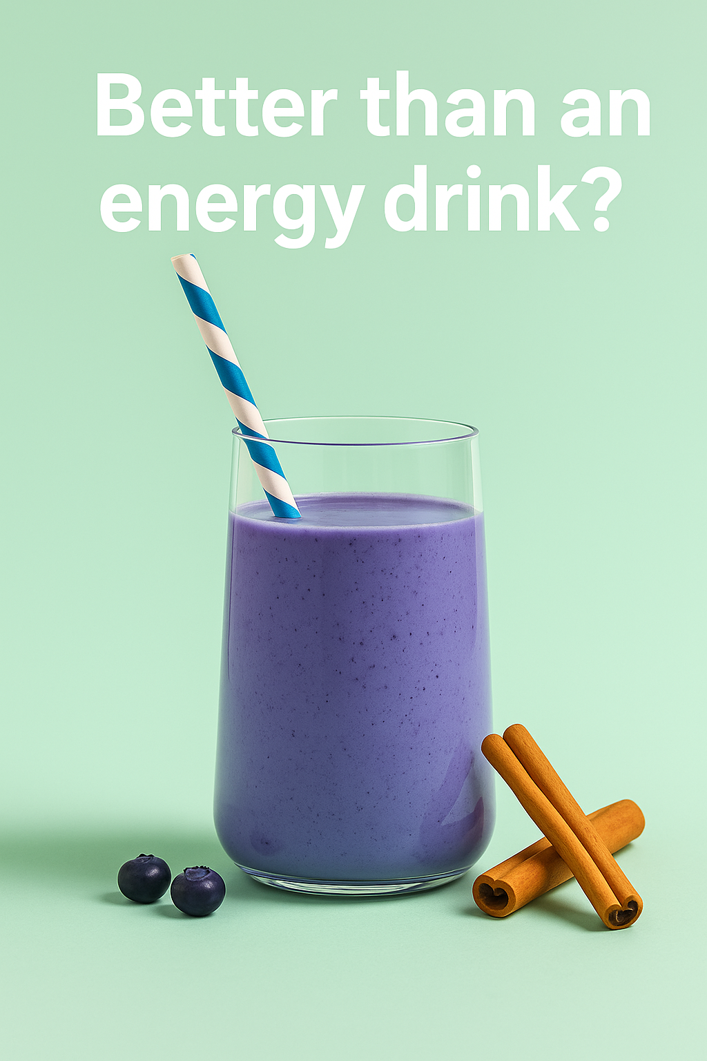 When energy drops: a drink made from blueberries, coconut milk, and cinnamon that nature offers instead of an energy drink