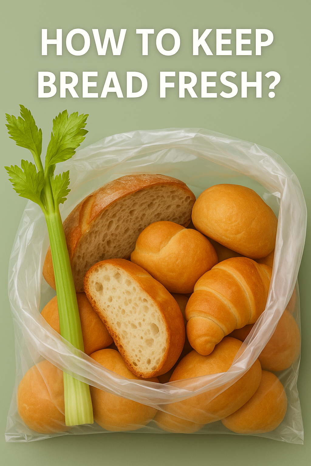 Celery in a bag with bread: a simple trick that only a few know, but it works surprisingly well