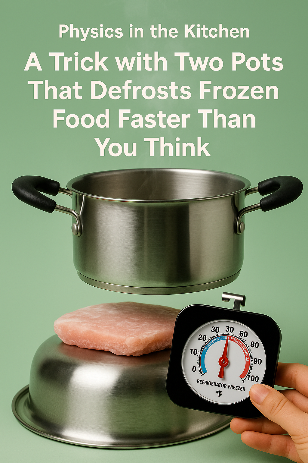 Physics in the kitchen: a trick with two pots that defrosts frozen food faster than you think