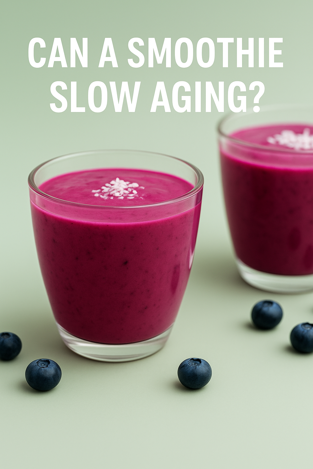 A smoothie recipe called the elixir of youth: berries, kefir, and lemon in a glass of energy