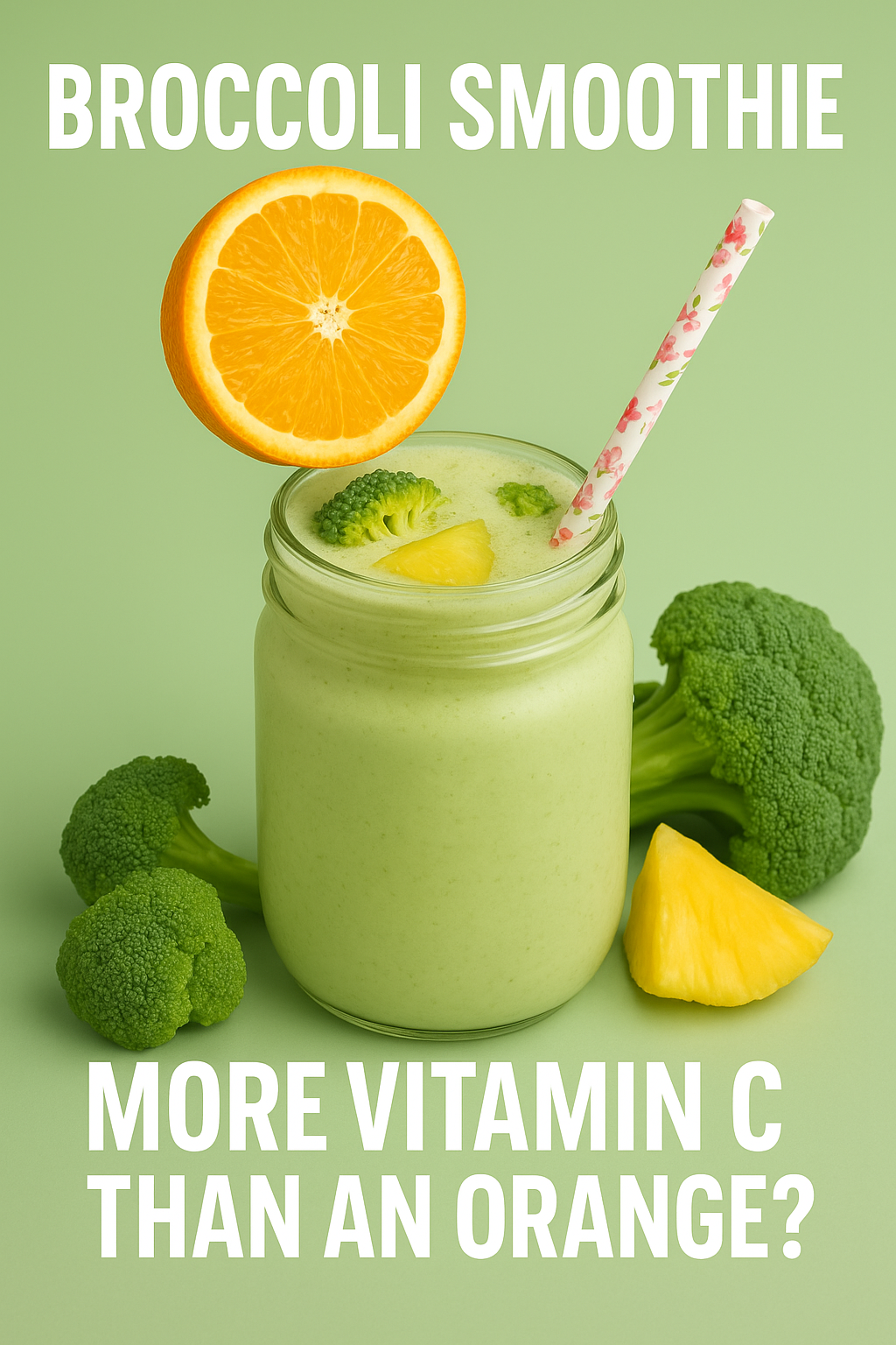 Broccoli smoothie for the summer: a vegetable with more vitamin C than orange, that restores what your body loses through sweating