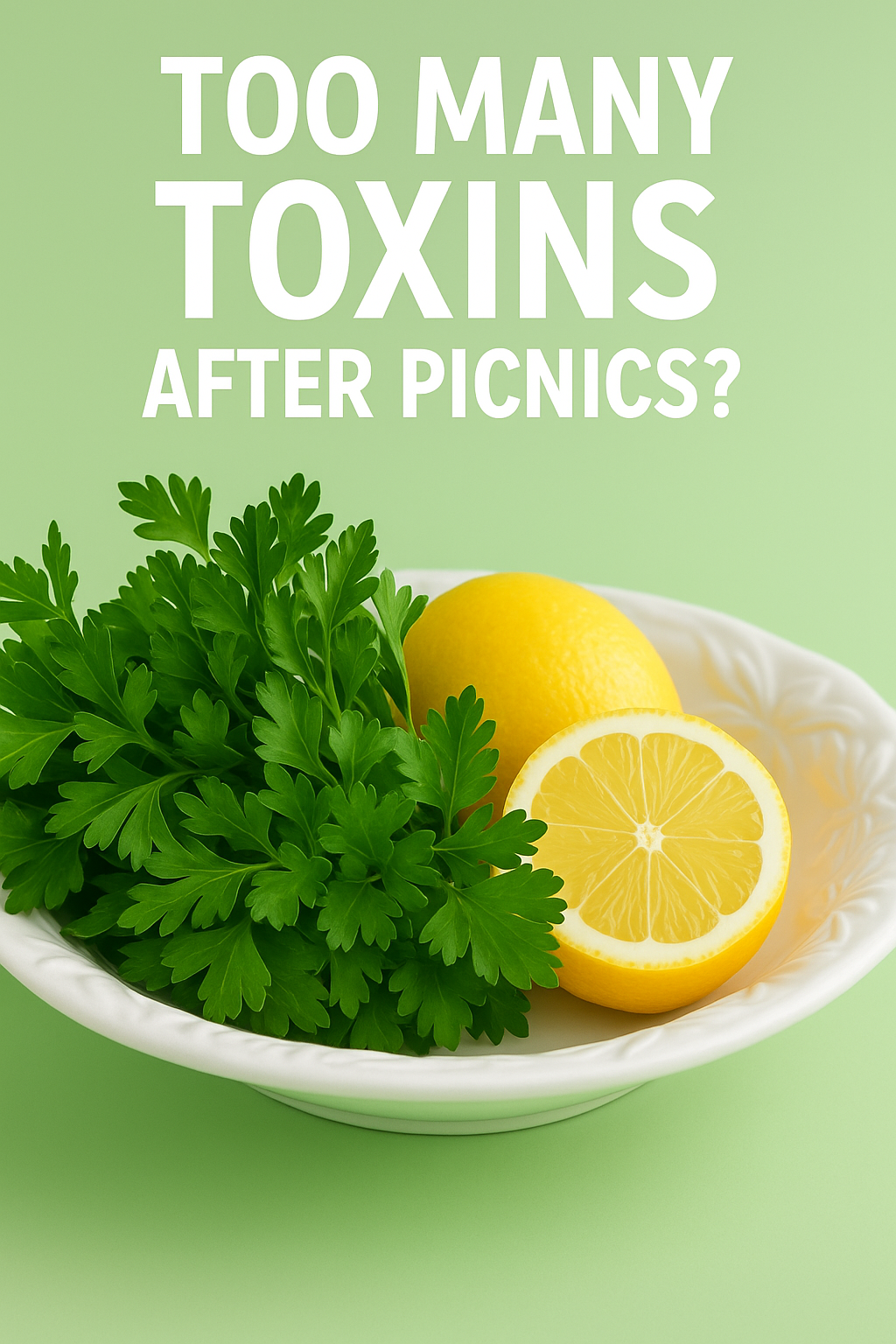 When your body fills up with toxins after picnics, it’s soothed by a single glass: a recipe with lemon, grapefruit, and parsley