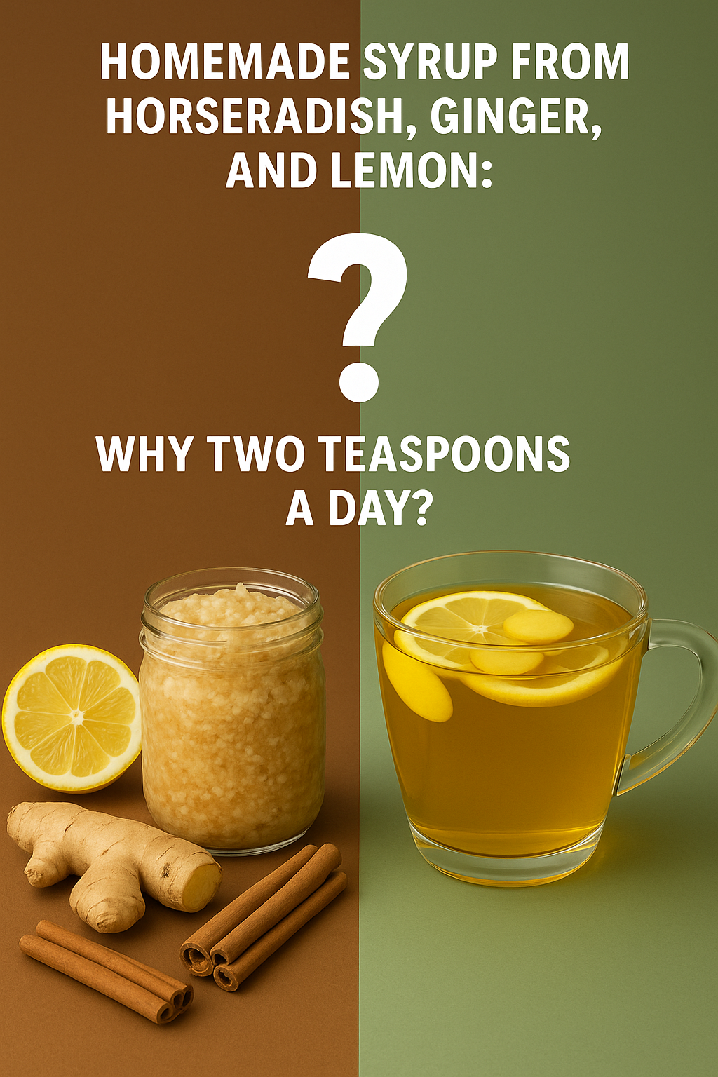 Homemade syrup from horseradish, ginger, and lemon: why do two teaspoons a day make a difference for your belly?