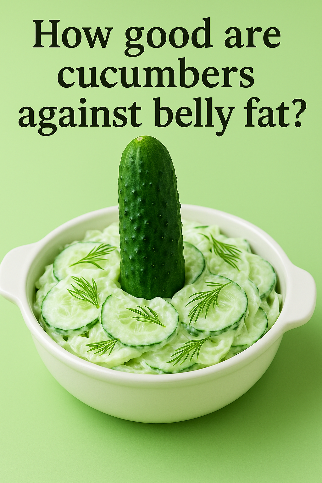 How good are cucumbers against belly fat?