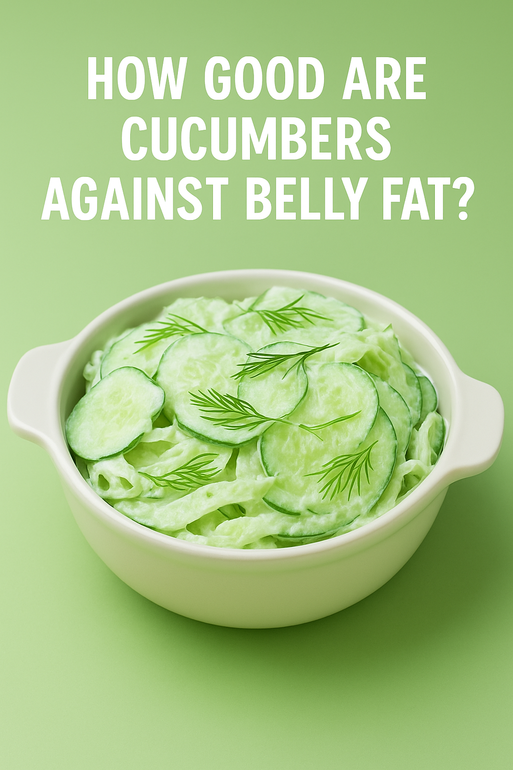 How good are cucumbers against belly fat?