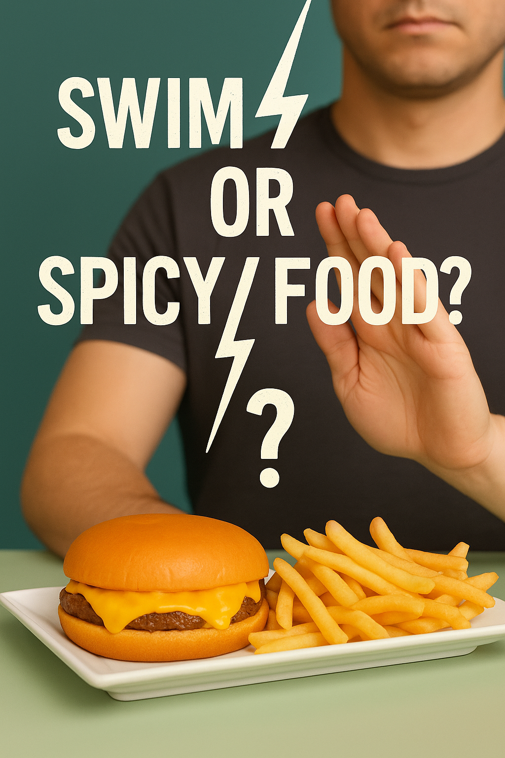 Before jumping into the water, put the fork down: which foods are a real trap for swimmers