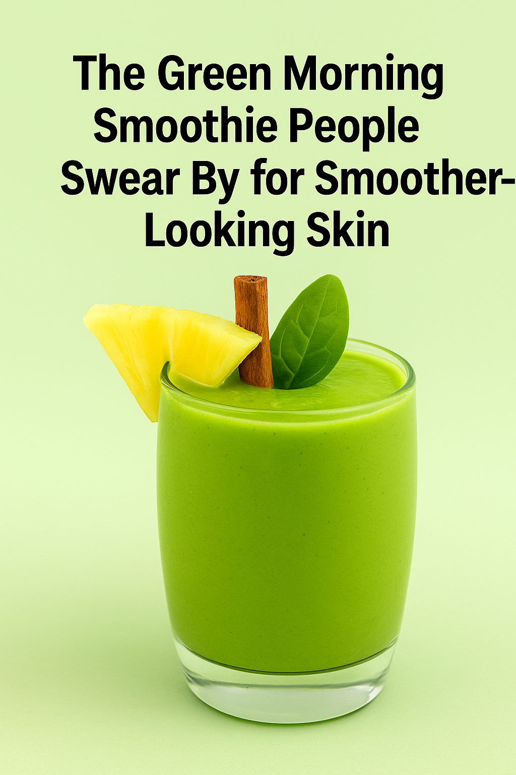The Green Morning Smoothie People Swear By for Smoother-Looking Skin: Spinach, Pineapple, and a Pinch of Cinnamon