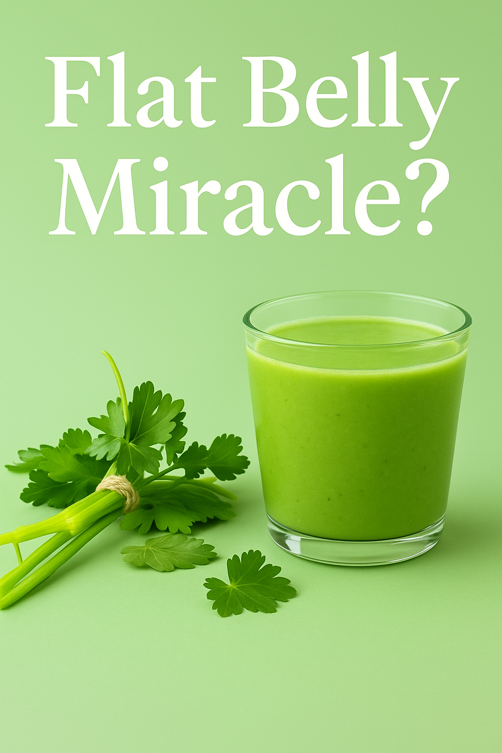 The Three-Ingredient Glass That's Winning Over Flat-Belly Hopefuls: Cucumber, Parsley & Ginger