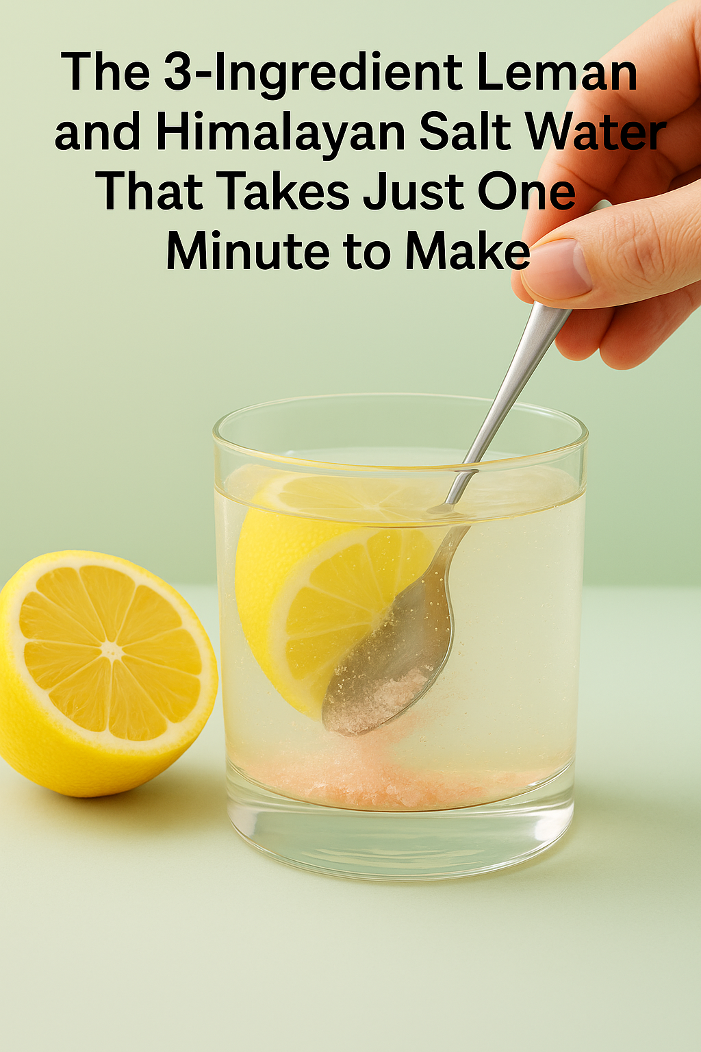 The 3-Ingredient Lemon and Himalayan Salt Water That Takes Just One Minute to Make