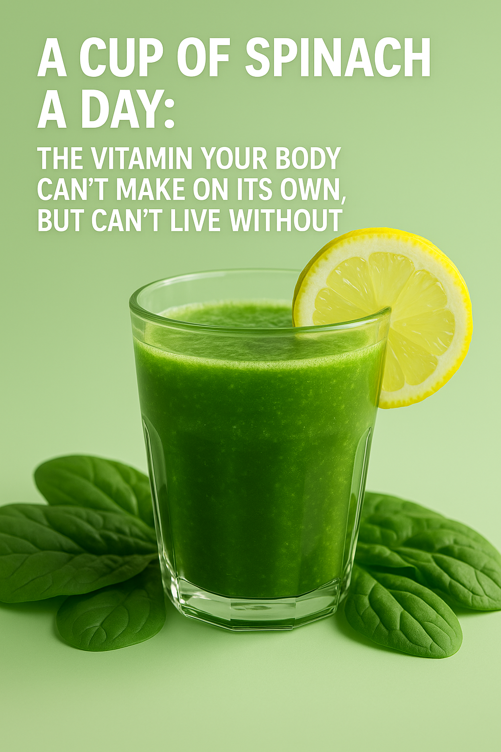 A Cup of Spinach a Day: The Vitamin Your Body Can't Make on Its Own, But Can't Live Without