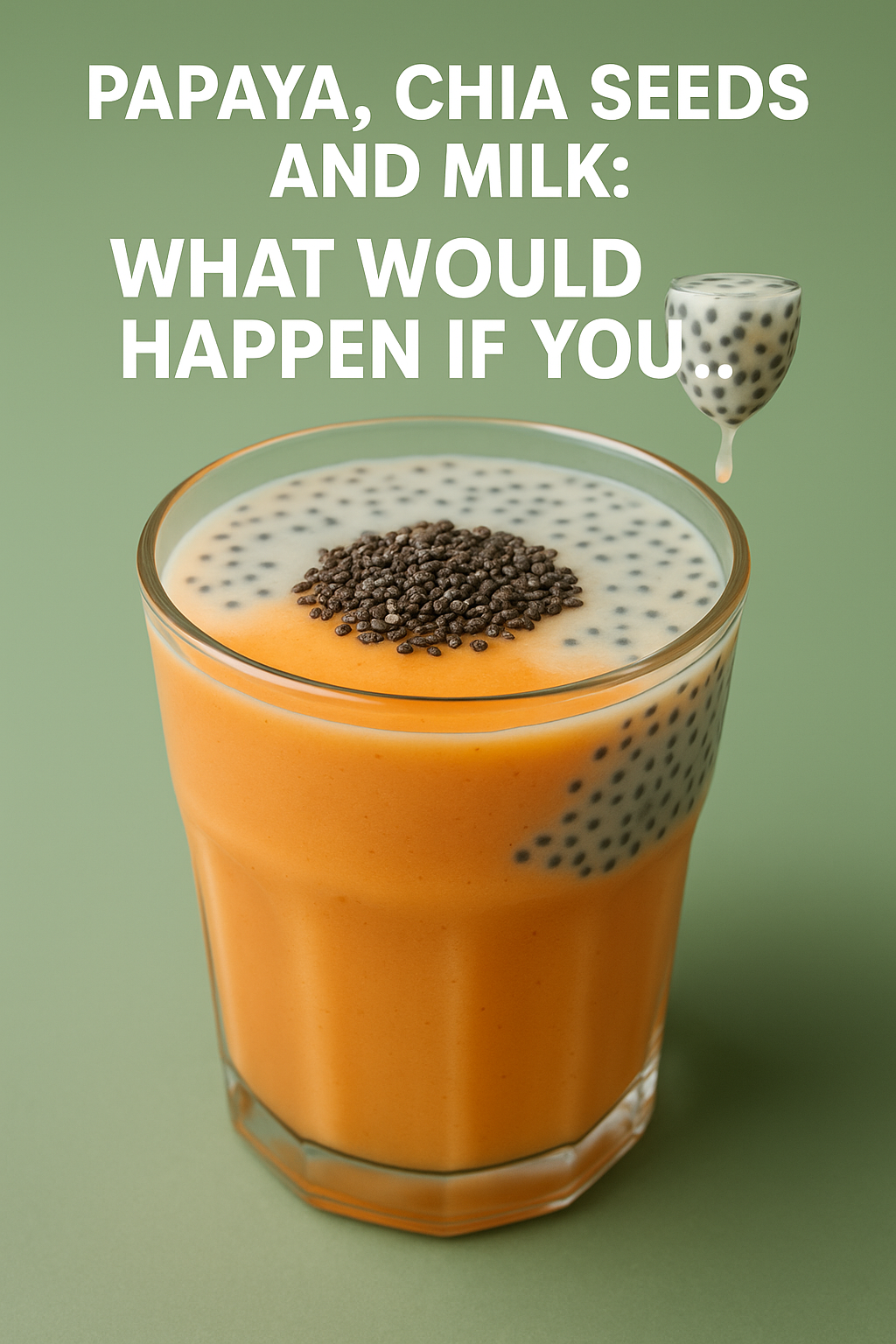 Papaya, Chia Seeds and Milk: A Drink Worth Trying Before Your Meals